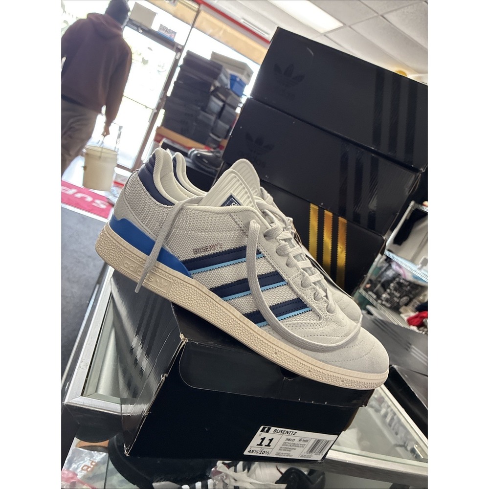 Adidas Busenitz Pro Grey Two/Dark Blue/Chalk White Mens JH8123 SZ 11 New NWT